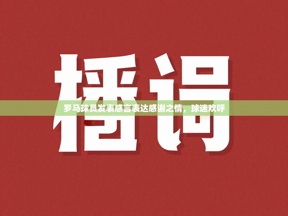 罗马球员发表感言表达感谢之情，球迷欢呼